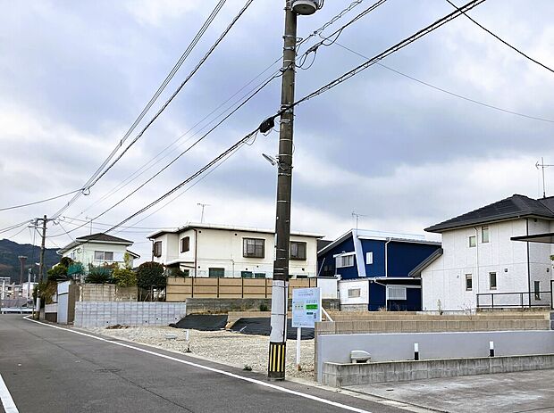 【アコーディア大野城若草＜全3区画＞現地写真】土地面積：189.52m2（57.32坪）～189.53m2（57.33坪）

2025年6月造成工事完了　現地（2025年12月）撮影