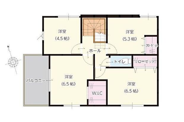 【4LDK】【収納力のあるクローゼット付き洋室】
壁一面にクローゼットを備えた使い勝手の良い洋室。衣類や荷物をすっきり収納できるので、お部屋の広さを有効活用できます。子供部屋や書斎として快適な個室です。