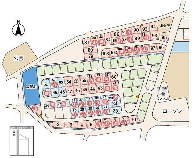 (81号地)きれいな形の整形地はお家のレイアウトも自由自在です