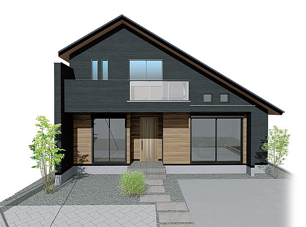 No.1完成予想CG|上部吹き抜け&18帖超。開放的なリビング・ダイニング・キッチンの家。