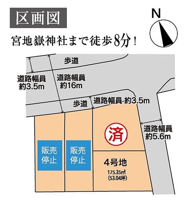 1、2号地は分譲住宅計画のため販売停止です。