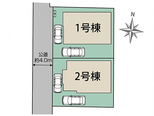 秦野市ひばりヶ丘2棟 区画図