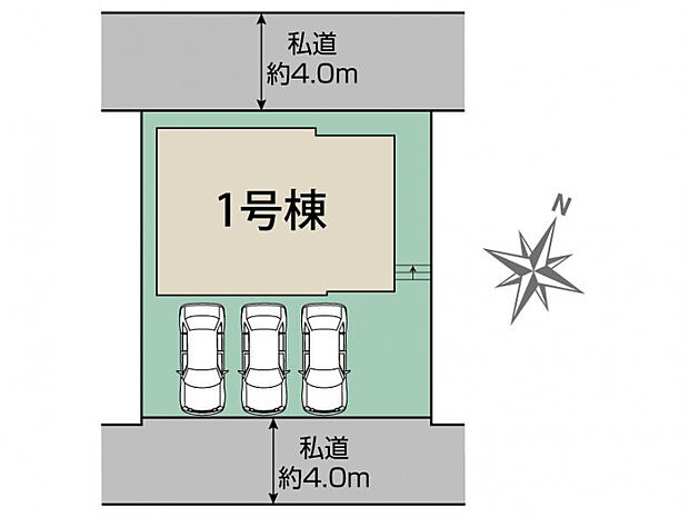 姫路市北平野南の町1棟 区画図