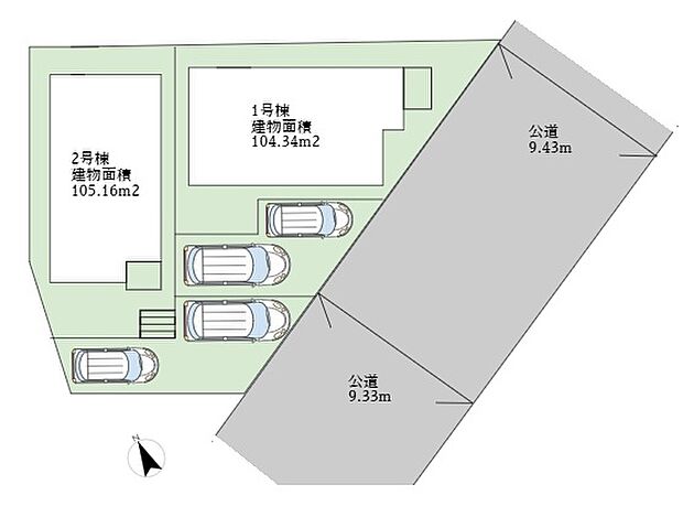 自宅に駐車2台分のスペースを確保。通勤や日々のお買い物などご夫婦それぞれのカーライフをしっかりサポートします。来客時も駐車スペースの心配は無用で、月々の駐車場代も抑えられる家計に大変優しい住まいです。