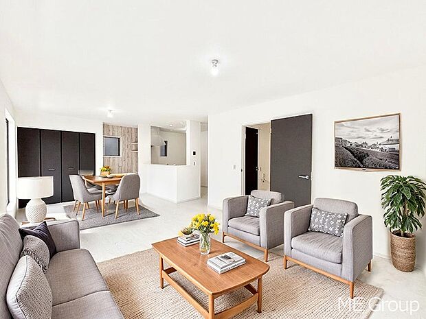 落ち着いた雰囲気のＬＤＫは家族みんなの快適空間※家具はCGです