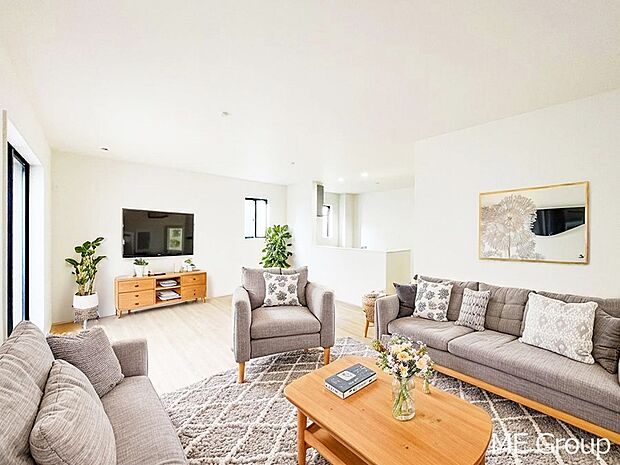 落ち着いた雰囲気のＬＤＫは家族みんなの快適空間※家具はCGです