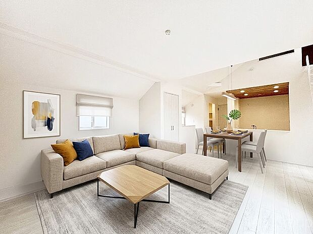 落ち着いた雰囲気のＬＤＫは家族みんなの快適空間※家具はCGです