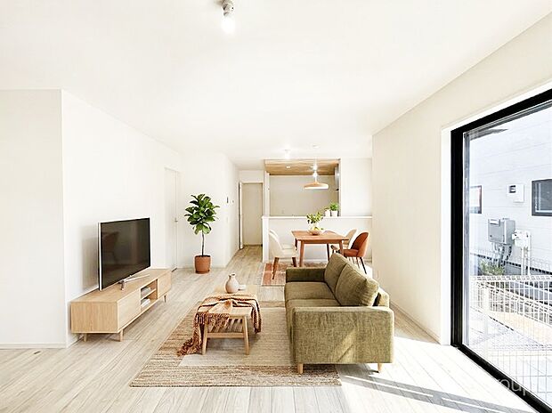 落ち着いた雰囲気のＬＤＫは家族みんなの快適空間※家具はCGです