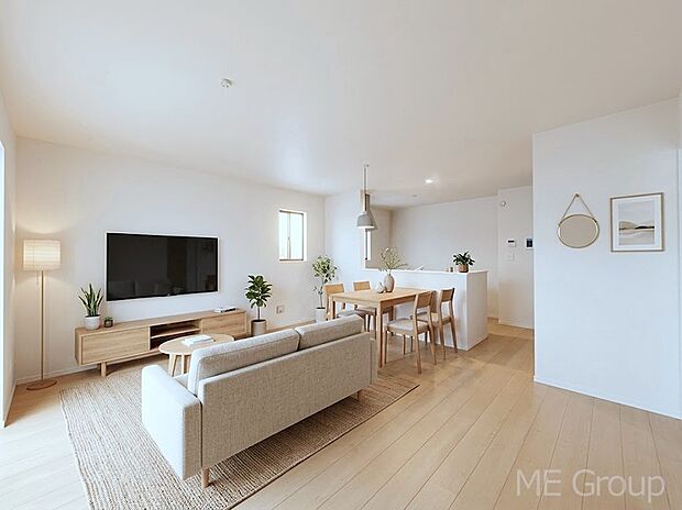 落ち着いた雰囲気のＬＤＫは家族みんなの快適空間　※家具はCGです