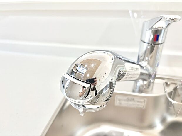 【その他設備(浄水器)】いつでも清潔なおいしいお水を。一つの水栓で水道水と浄水を使い分け。