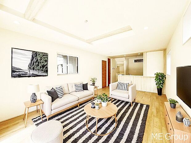 【リビング】落ち着いた雰囲気のLDKは家族みんなの快適空間※家具はCGです