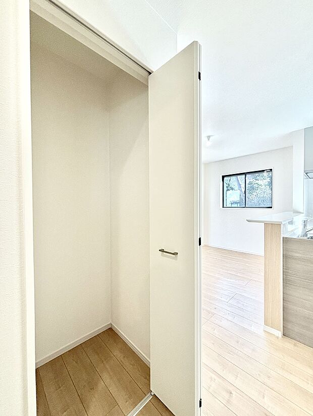 【その他設備(リビング収納)】リビング収納。ここに収納があると物が集まるLDKがスッキリ片付きそうですね。  