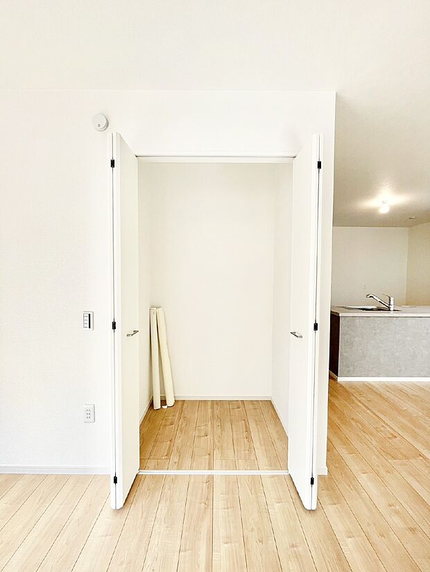 【その他設備(リビング収納)】リビング収納。ここに収納があると物が集まるLDKがスッキリ片付きそうですね。