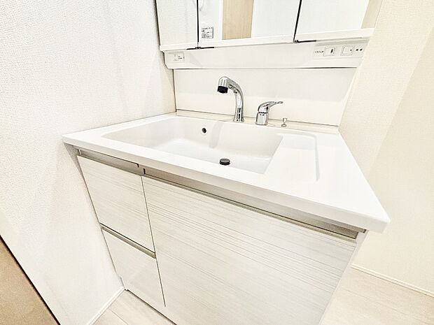 【その他設備(ハンドシャワー水栓)】ハンドシャワー付き！使いやすい洗面台。
