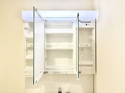 その他設備(三面鏡裏収納)