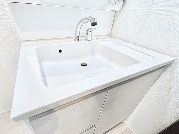 【その他設備(ハンドシャワー水栓)】ハンドシャワー付き！使いやすい洗面台。
