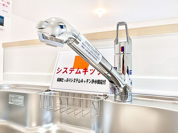 【その他設備(浄水器)】いつでも清潔なおいしいお水を。一つの水栓で水道水と浄水を使い分け。