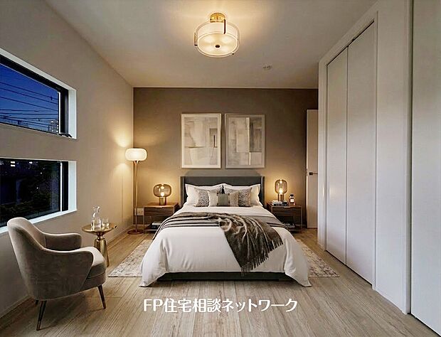 【洋室│7帖】 本画像はAIがCGで家具を作成しており、実際の現地に家具は設置されておりません。また、販売価格に家具等は含まれておりません。