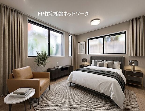 【洋室】【洋室│7.5帖】本画像はAIがCGで家具を作成しており、実際の現地に家具は設置されておりません。また、販売価格に家具等は含まれておりません。