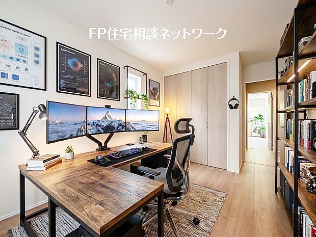 【洋室】本画像の家具、PC、小物等はCGで販売価格にも含まれず、付帯しません。これらは販売価格に含まれません。