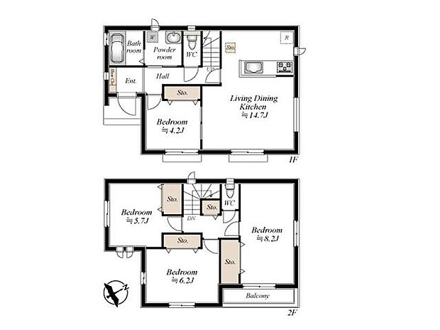 (A号棟)、価格4190万円、4LDK、土地面積129.93m2、建物面積94.39m2