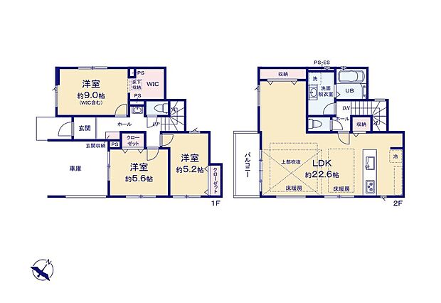 間取図：2号棟