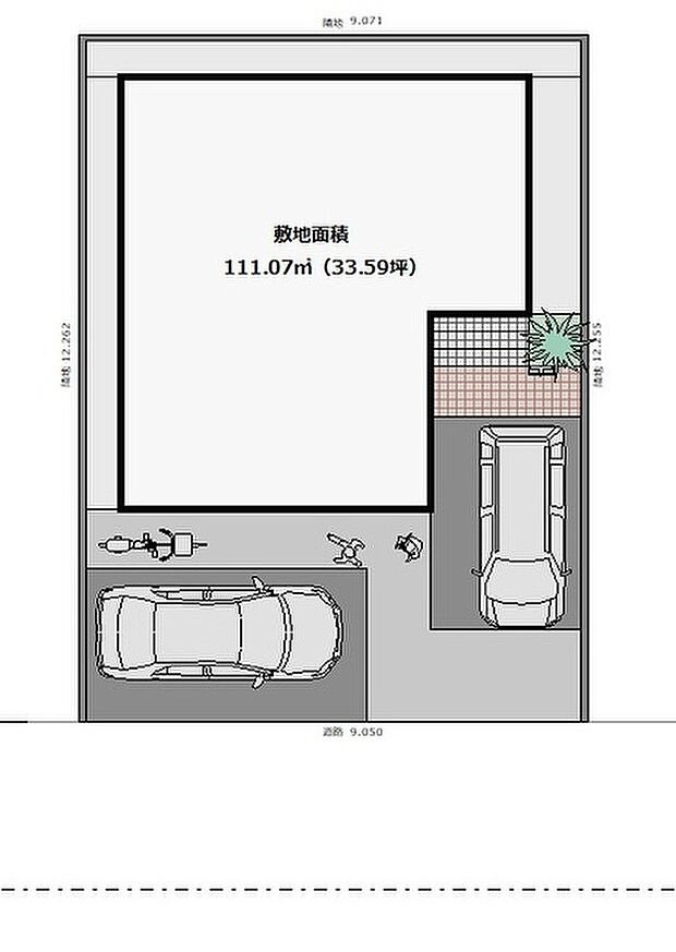 建物配置のイメージです。実際とは多少異なります。