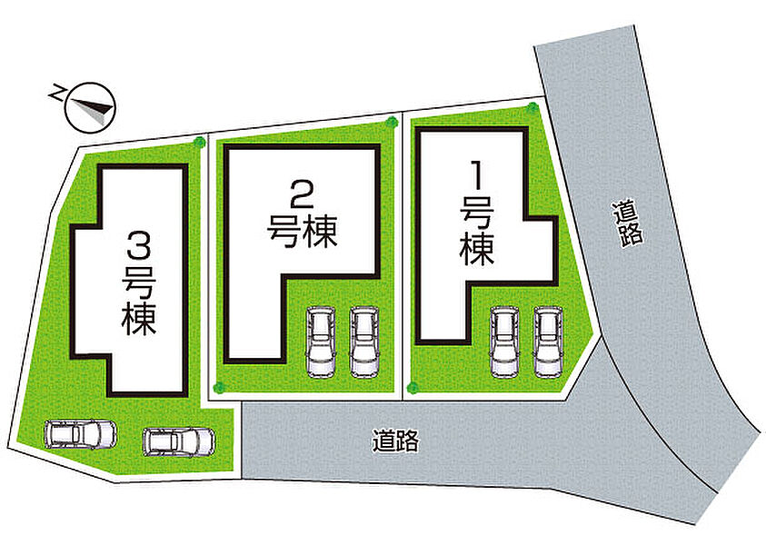 全３区画　前面道路４．０ｍ