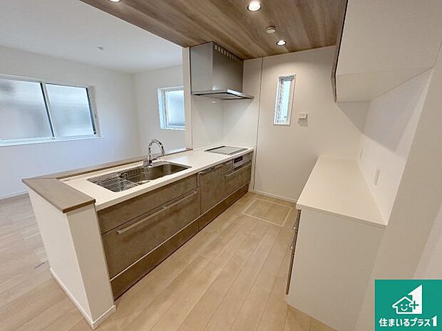 収納豊富!浄水器付きキッチン!お子さまの様子を見ながらお料理を楽しむことができますね。家族のコミュニケーションが増え会話もはずみそう!