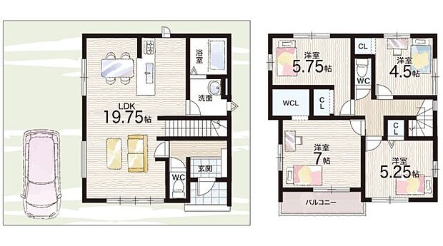 【4LDK】○平野小学校・・・徒歩7分 ○招提中学校・・・徒歩19分
