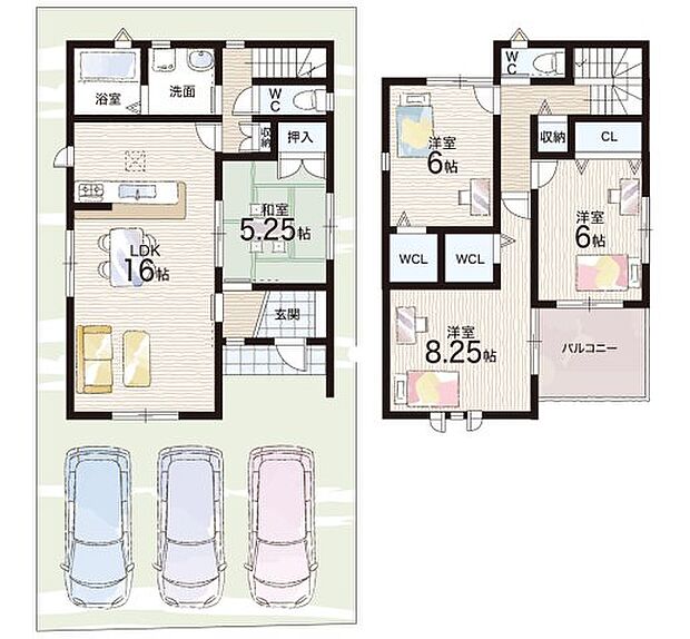【4LDK】○三郷北小学校・・・徒歩21分 ○三郷中学校・・・徒歩23分