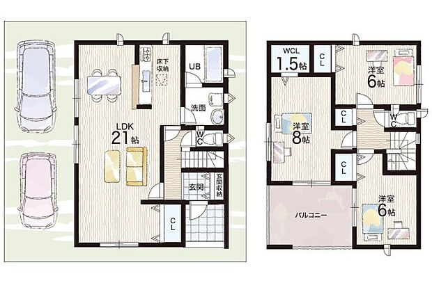 【3LDK】○桂小学校・・・徒歩20分 ○桂中学校・・・徒歩19分