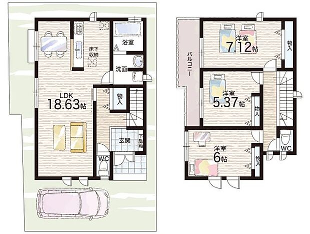 【3LDK】○長岡第十小学校・・・徒歩9分 ○長岡第二中学校・・・徒歩14分