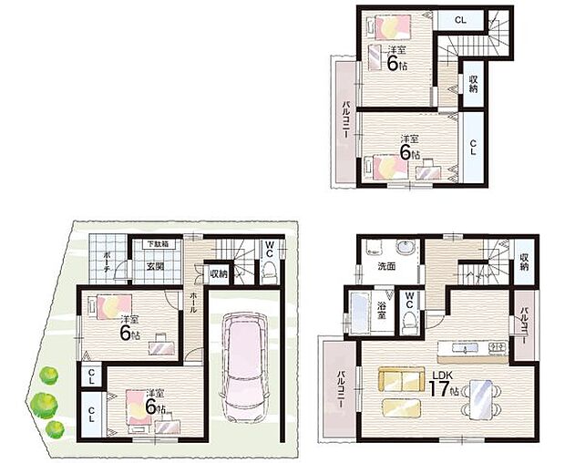 【4LDK】○東大阪市立孔舎衙東小学校・・・徒歩9分 ○東大阪市立孔舎衙中学校・・・徒歩14分