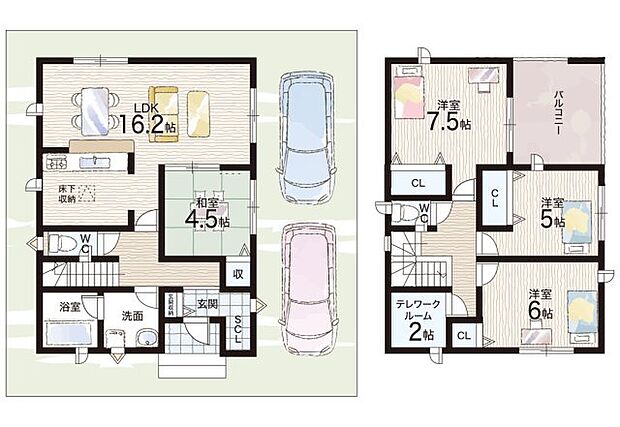 【4LDK+S(納戸)】○牧小学校・・・徒歩18分 ○田辺中学校・・・徒歩25分