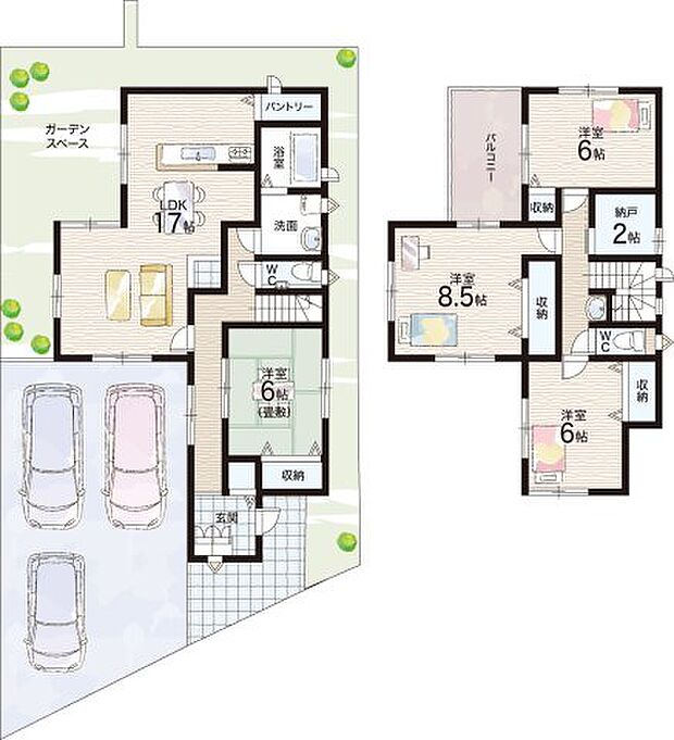 【4LDK+S(納戸)】○城山台小学校・・・徒歩21分 ○木津中学校・・・徒歩50分