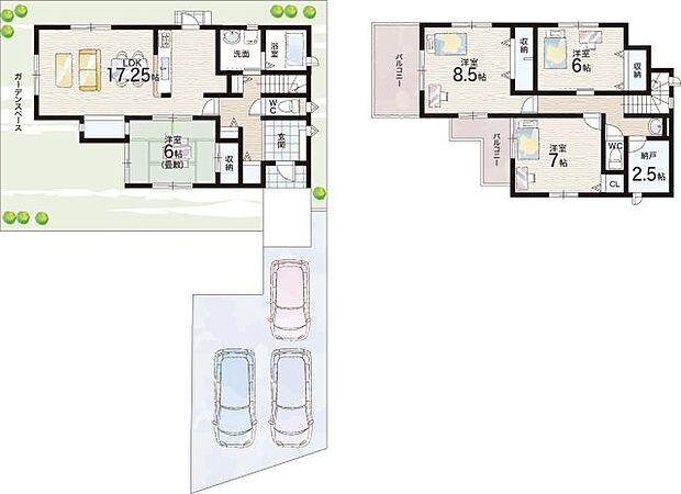 【4LDK】○城山台小学校・・・徒歩21分 ○木津中学校・・・徒歩50分