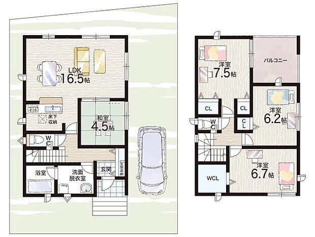 【4LDK】○山本小学校・・・徒歩4分 ○上之島中学校・・・徒歩8分