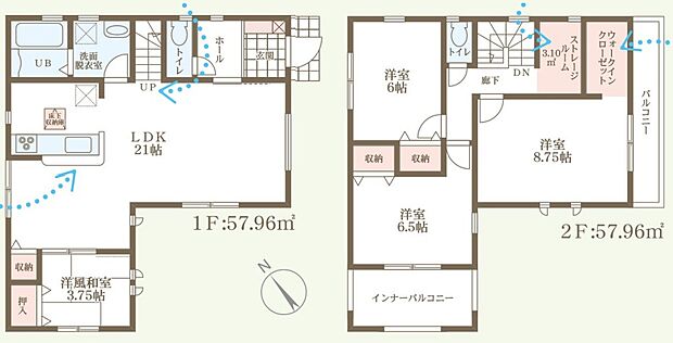 【4LDK】○生駒東小学校・・・徒歩15分 ○緑ヶ丘中学校・・・徒歩13分
