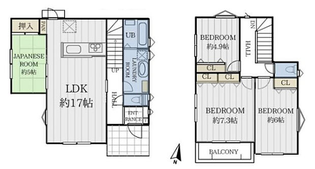 【4LDK】○北小学校・・・徒歩14分 ○狭山中学校・・・徒歩22分
