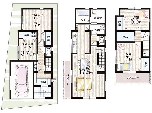 【2LDK+S(納戸)】○東陶器小学校・・・徒歩9分 ○泉ケ丘東中学校・・・徒歩13分