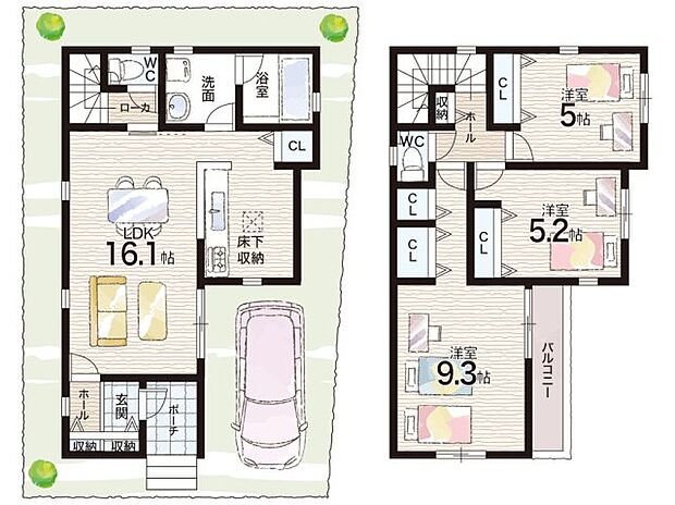 【3LDK】○山田東小学校・・・徒歩8分 ○山田中学校・・・徒歩18分