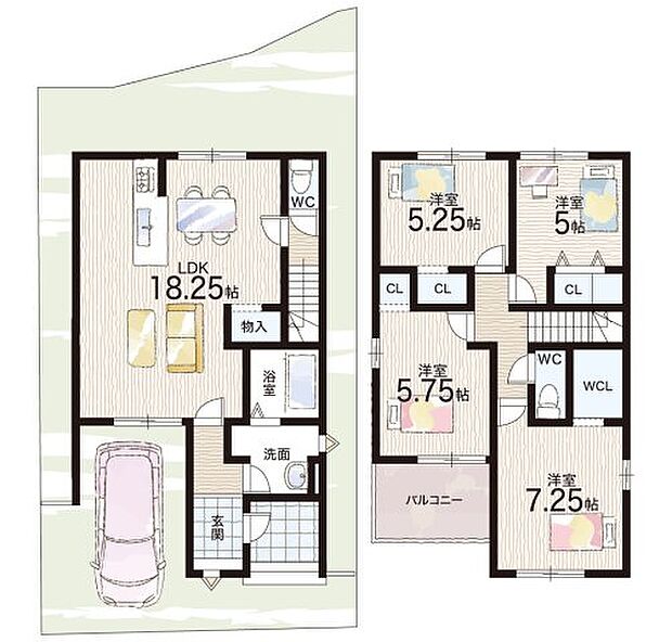 【4LDK】○百々小学校・・・徒歩8分 ○山科中学校・・・徒歩17分