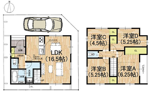 【4LDK】○向島小学校・・・徒歩8分 ○向島東中学校・・・徒歩7分