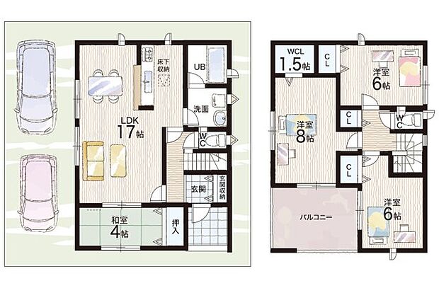 【4LDK】○桂小学校・・・徒歩20分 ○桂中学校・・・徒歩19分