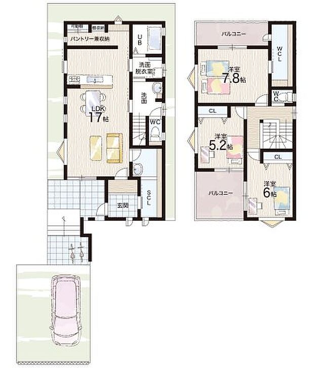 【3LDK+S(納戸)】○国松緑丘小学校・・・徒歩6分 ○第六中学校・・・徒歩20分