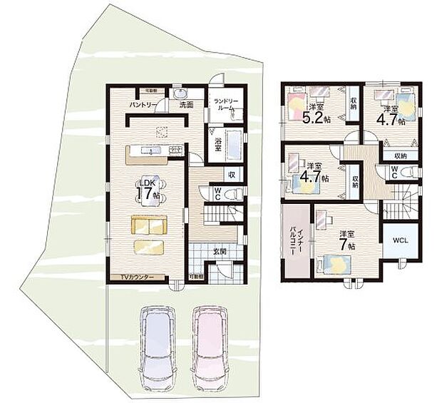 【4LDK】○三雲東小学校・・・徒歩13分 ○甲西中学校・・・徒歩45分