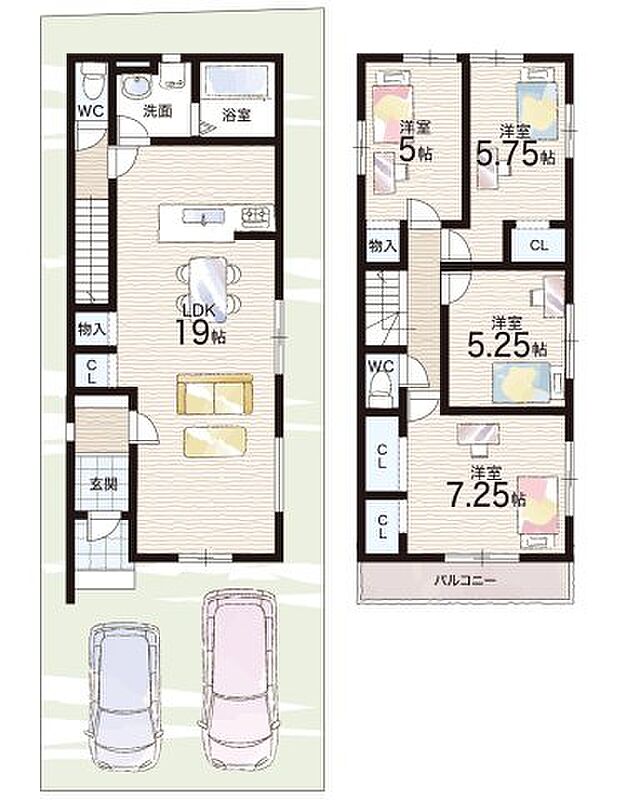 【4LDK】○黒山小学校・・・徒歩8分 ○美原中学校・・・徒歩20分