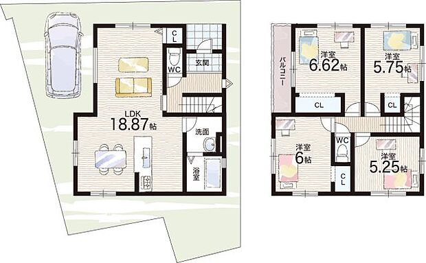 【4LDK】○三日市小学校・・・徒歩9分 ○東中学校・・・徒歩14分