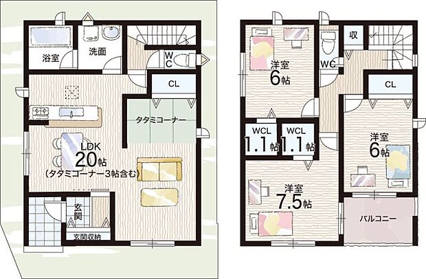 【3LDK】○くすのき小学校・・・徒歩8分 ○四條畷西中学校・・・徒歩5分